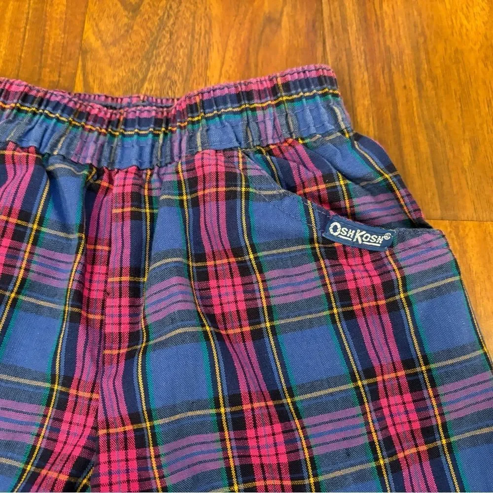 Osh Kosh B’Gosh vintage blue/purple/pink plaid pants